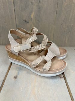 Sandaal Tina champagne/roze