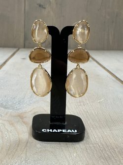 Oorbellen Juna beige/bruin
