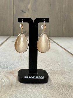 Oorbellen Jackie beige