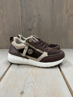 Sneaker Fleur chocoladebruin